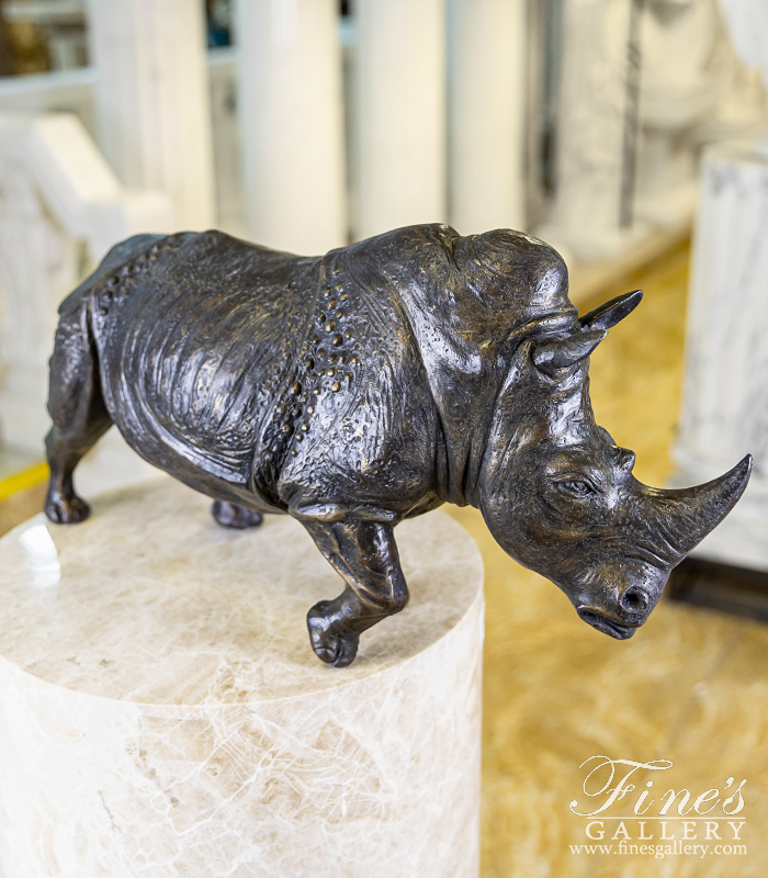 Bronze Statues  - Bronze Statue Of A Rhino - BS-1034